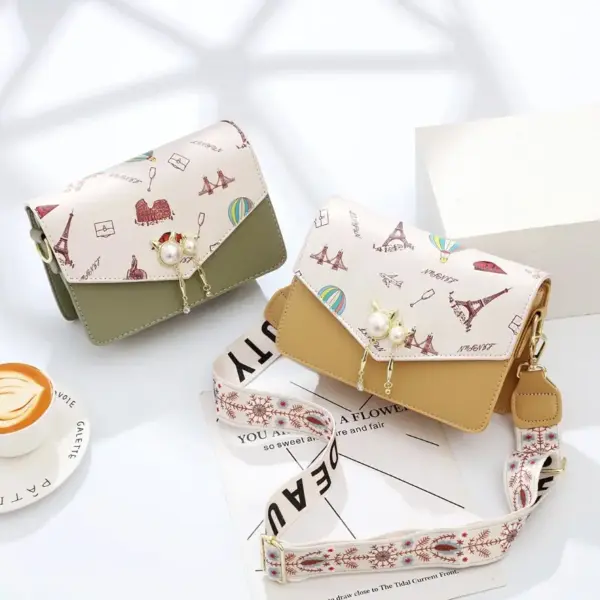 Modern stylish color printing sling bag - Image 9