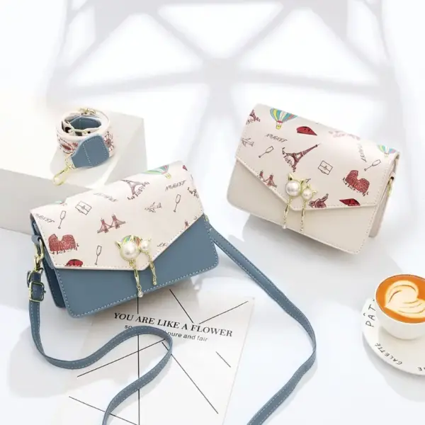 Modern stylish color printing sling bag - Image 5