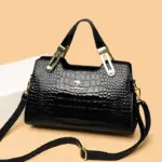 Premium bright leather crocodile pattern bag - Image 13