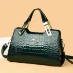 Premium bright leather crocodile pattern bag - Image 14