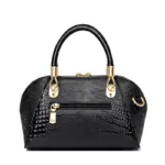 Premium zipper pattern crocodile designer bag - Image 3