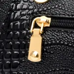 Premium zipper pattern crocodile designer bag - Image 7