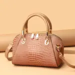 Premium zipper pattern crocodile designer bag - Image 11