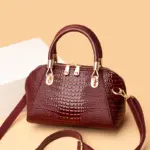 Premium zipper pattern crocodile designer bag - Image 15