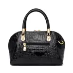 Luxury zipper pattern crocodile tote bag - Image 3