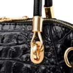 Luxury zipper pattern crocodile tote bag - Image 8