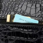 Luxury zipper pattern crocodile tote bag - Image 7