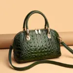 Luxury zipper pattern crocodile tote bag - Image 13