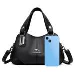 Elegant soft leather casual tote - Image 16