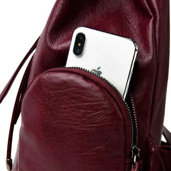 Stylish high quality leather backpack - Image 7