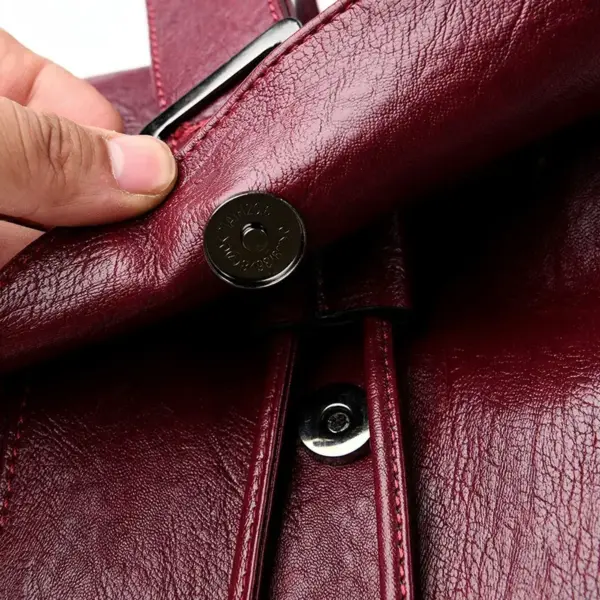 Stylish high quality leather backpack - Image 8