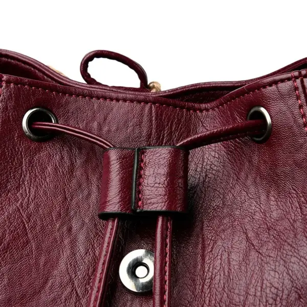 Stylish high quality leather backpack - Image 9