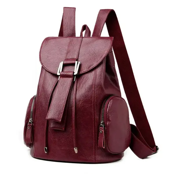 Stylish high quality leather backpack - Image 2