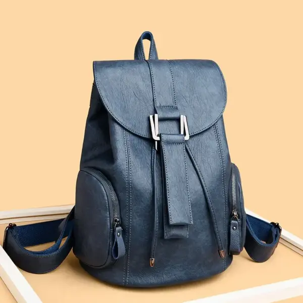 Stylish high quality leather backpack - Image 13