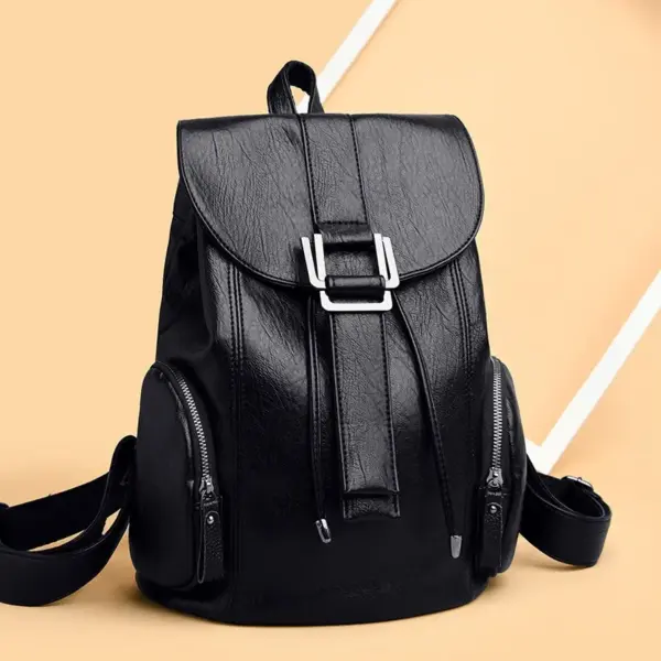 Stylish high quality leather backpack - Image 16