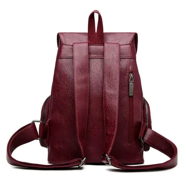 Stylish high quality leather backpack - Image 3