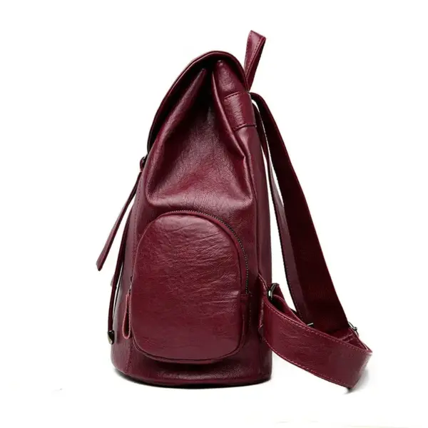 Stylish high quality leather backpack - Image 4