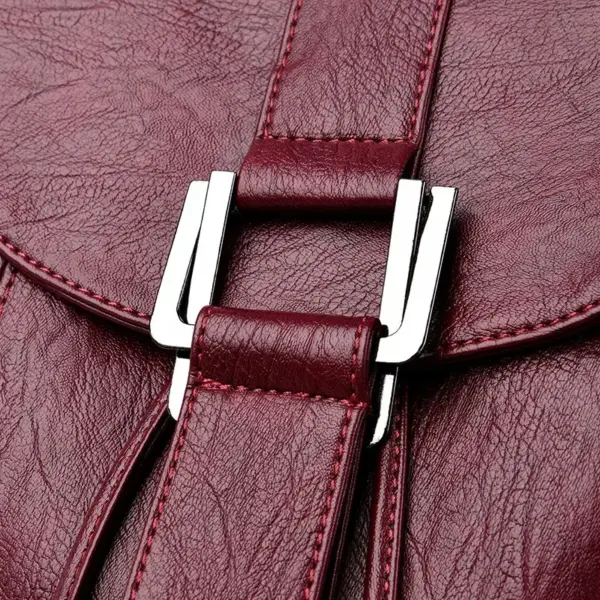 Stylish high quality leather backpack - Image 5