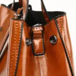 Vintage classic oil wax leather tote bag - Image 13