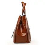 Vintage classic oil wax leather tote bag - Image 3