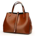 Vintage classic oil wax leather tote bag - Image 4