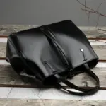 Vintage classic oil wax leather tote bag - Image 7