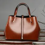 Vintage classic oil wax leather tote bag - Image 10