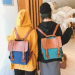 Contrast color large capacity backpack - Image 11