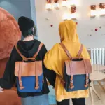 Contrast color large capacity backpack - Image 13