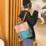 Contrast color large capacity backpack - Image 14
