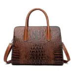 Crocodile embossed vintage women tote bag - Image 26