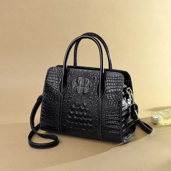 Crocodile embossed vintage women tote bag - Image 23