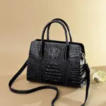 Crocodile embossed vintage women tote bag - Image 16