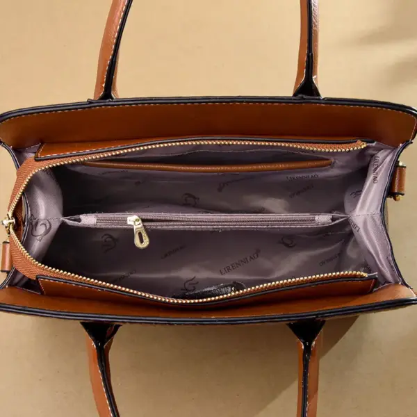 Crocodile embossed vintage women tote bag - Image 7