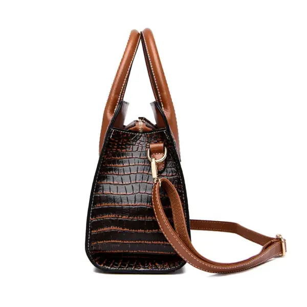 Crocodile embossed vintage women tote bag - Image 27