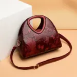 Flower embossed vintage tote bag - Image 7