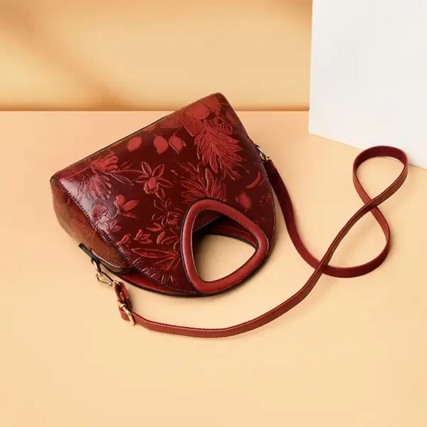 Flower embossed vintage tote bag - Image 11