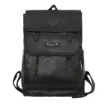 Large capacity multi pocket leather backpack