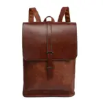 Large capacity oil wax leather backpack