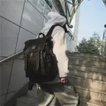 Large capacity premium vintage leather backpack - Image 15
