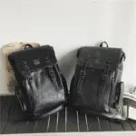 Large capacity premium vintage leather backpack - Image 19