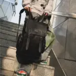 Large capacity premium vintage leather backpack - Image 6