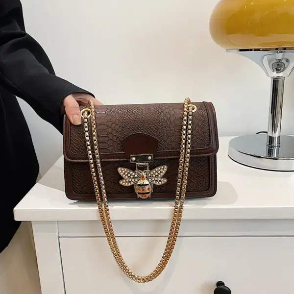 Little bee lock decor luxury chain bag - Image 2