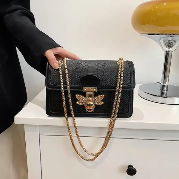 Little bee lock decor luxury chain bag - Image 3