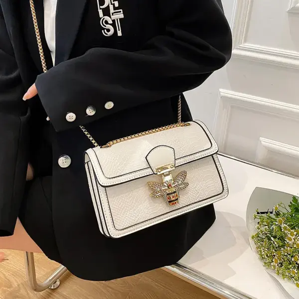 Little bee lock decor luxury chain bag - Image 13