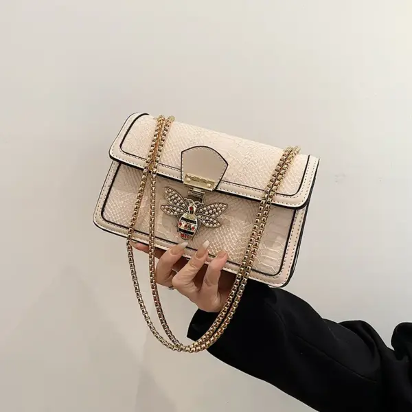 Little bee lock decor luxury chain bag - Image 5