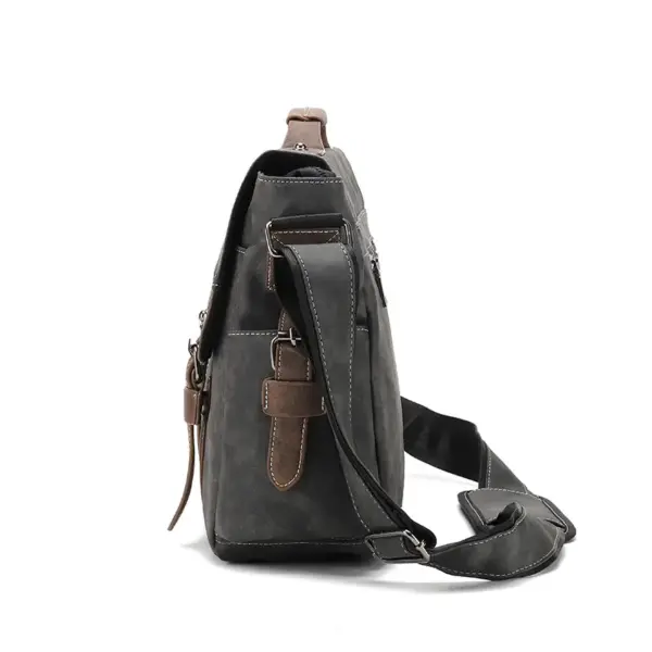 Mens vintage leather messenger bag - Image 2