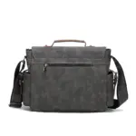 Mens vintage leather messenger bag - Image 3