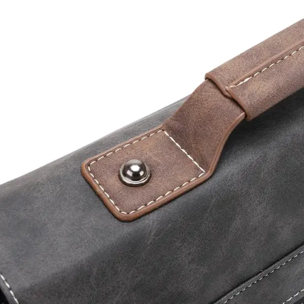 Mens vintage leather messenger bag - Image 5