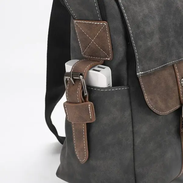 Mens vintage leather messenger bag - Image 7